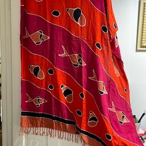 Colorful batik fish sarong